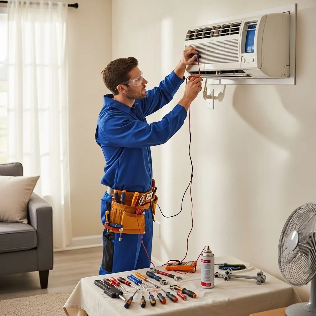 Karşıyaka Arçelik Arçelik klima gaz dolumu ve bakım – Enerji verimliliği artırıldı. - Teknik servis örneği